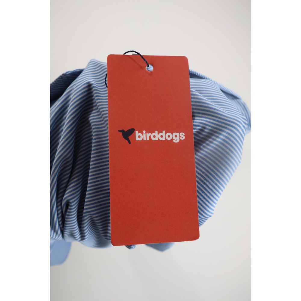 Birddogs Performance Polo Shirt 2XL Blue Striped Golf Athletic Sportswear - Picture 4 of 5